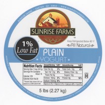 1% Low Fat Plain Yogurt